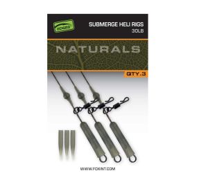 Fox Montáž Naturals Submerge Heli Rigs 3ks